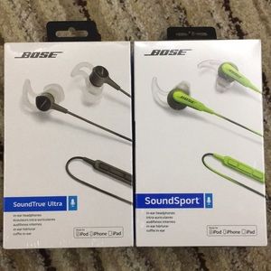 Bose headphones package of 2 (Soundsport + strue)